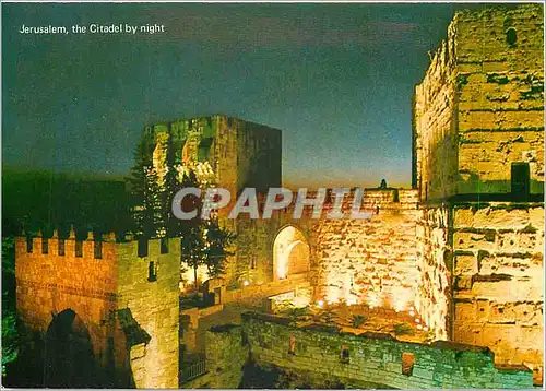 Cartes postales moderne Jerusalem la citadelle la nuit