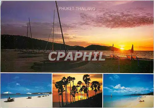 Moderne Karte Puket Thailand Patong Beach at sunset Kata Beach