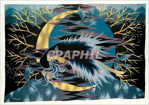 Cartes postales moderne Le Sommeil de l'Oiseau Bleu Tapisserie d'Aubusson