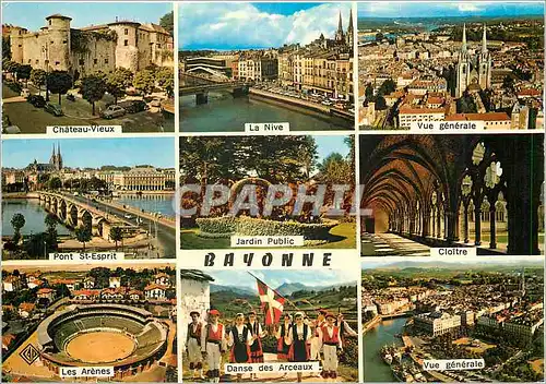 Cartes postales moderne Bayonne Chateau Vieux La Nive Vue generale