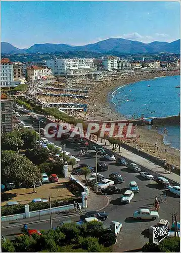 Cartes postales moderne St Jean de Luz Pyr Atlantiques La Grande Plage et la Chaine des Pyrenees