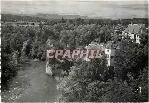 Cartes postales moderne Sauveterre de Bearn BP Le Gave d'Oloron et le vieux pont de la legende vus des terrasses