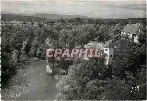 Moderne Karte Sauveterre de Bearn BP Le Gave d'Oloron et le vieux pont de la legende vus des terrasses