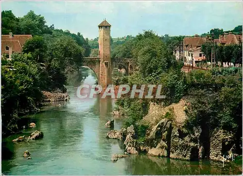 Moderne Karte Orthez Basses Pyrenees Le vieux Pont sur le Gave de Pau