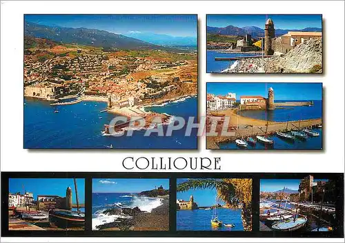 Moderne Karte Collioure Pyrenees Orientales