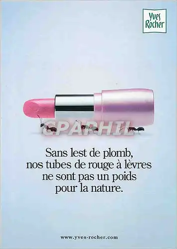 Moderne Karte Sans lest de plomb nos tubes de rouge a levres Yves Rocher