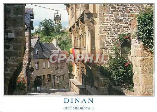 Moderne Karte Dinan Cotes d'Armor Les vieilles maisons a pignons de la rue de Jerzual