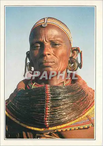 Moderne Karte Samburu Woman in tribal costume Au nord du Kenya