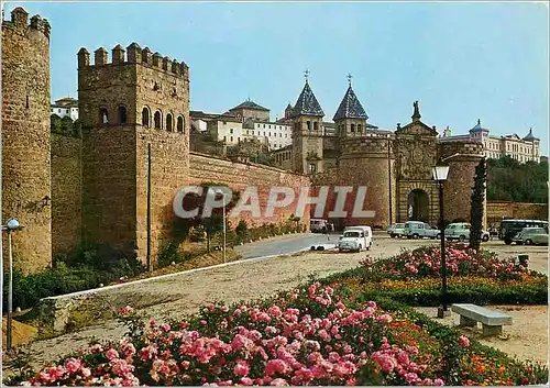 Cartes postales moderne Toledo Porte de Bisagra et murs