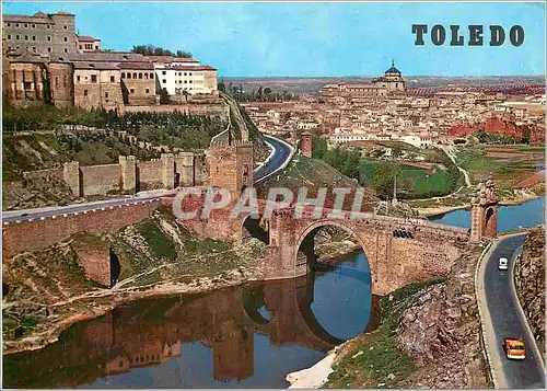 Moderne Karte Toledo Pont de Alcantara et vue partiel