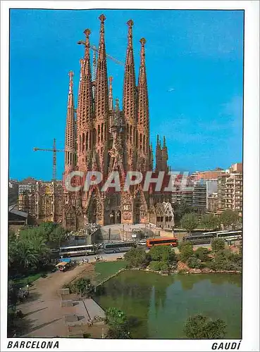 Moderne Karte Barcelona La Sainte Familie A Gaudi