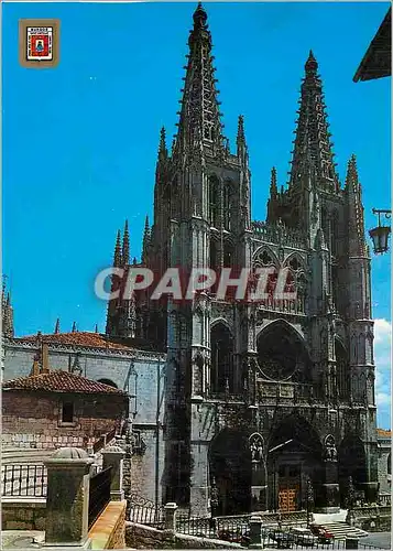 Moderne Karte Burgos Cathedrale Facade principale