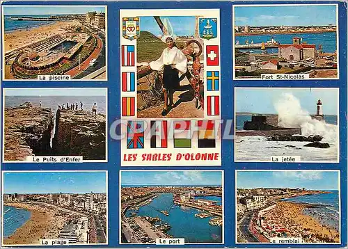 Cartes postales moderne Les Sables d'Olonne La piscine Fort St Nicolas Le Puits d'Enfer La jetee