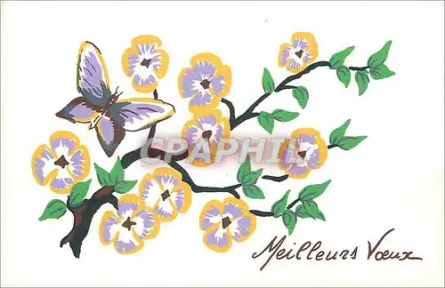 Cartes postales moderne Meilleurs Voeux Papillon