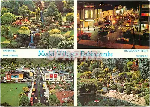 Moderne Karte Model Village Babbacombe Waterfall The Square at night Park Avenue The Beach