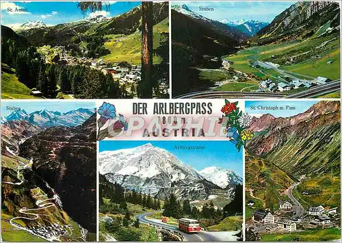 Moderne Karte Der Arlbergpass 800 Austria