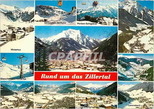 Moderne Karte Rund um das Zillertal