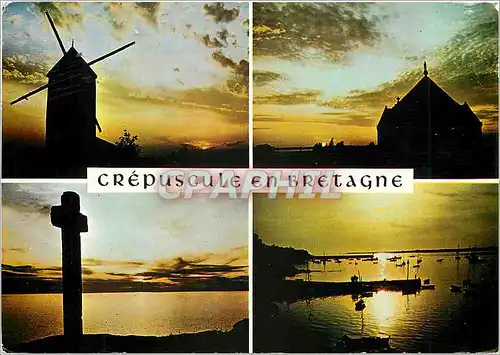 Cartes postales moderne La Bretagne Pittoresque Heure du Crepuscule ou tout devien mystere