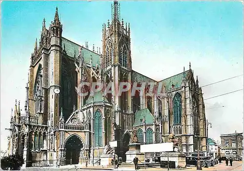 Moderne Karte Metz (Moselle) La Cathedrale Facade laterale sud Est