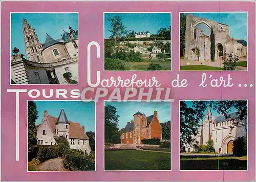 Cartes postales moderne Tours et ses encirons (Indre et Loire) Moulin de Trouvoie Moncontour Prieure de Saint Cosme Marm