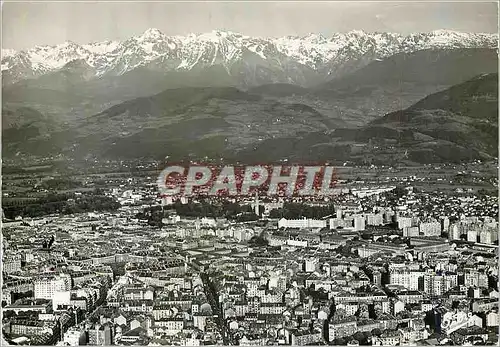 Cartes postales moderne Les Bellles Alpes Francaises Grenoble vue panoramique prise par avion et la chaine de Belledonne