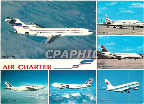 Cartes postales moderne Flotte utilisee par Air Charter Filiale d'Air France et d'Air Inter Aviation Avions