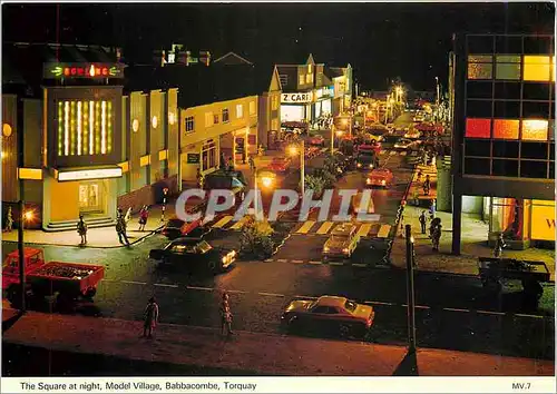 Moderne Karte The Square at night Model Village Babbcombe Torquay