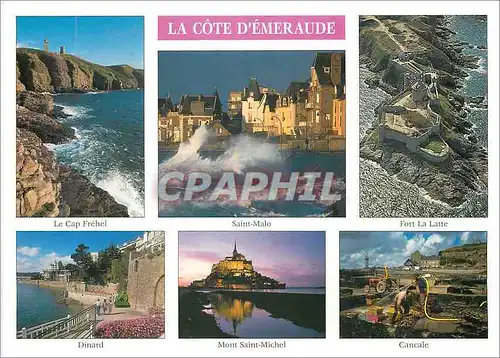 Cartes postales moderne Coueleurs de Bretagne La Cote d'Emeraude Les Sites touristiques