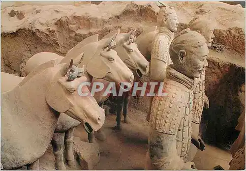 Cartes postales moderne The Chariot horse figures