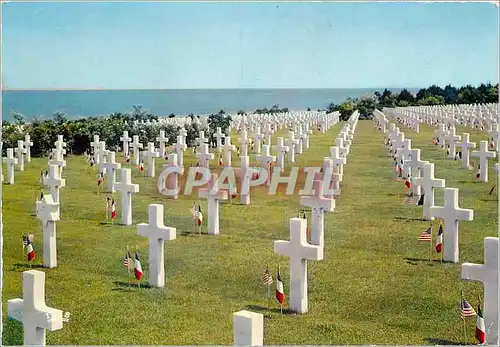 Moderne Karte Cimetiere American de Normande erige par les soins de The American Battle Monuments Commission