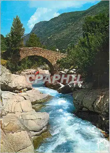 Moderne Karte Couleurs et Lumiere de France Les Pyrenees Environs de Gavarnie (Hutes Pyr) Le Pont de Gedre