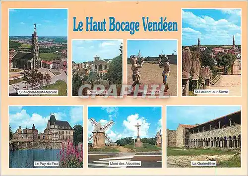 Moderne Karte Le Haut Bocage VendeenSt Michel Mont Mercure Pouzauges Tiffauges St Laurent sur Sevre Le Puy du
