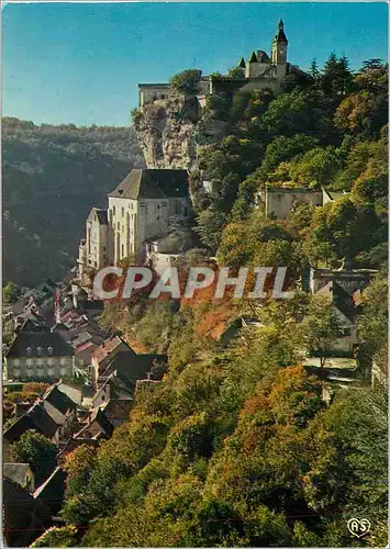 Cartes postales moderne Rocamadour (Lot) 2e Site de France Vue generale panoramique prise de la route du chateau