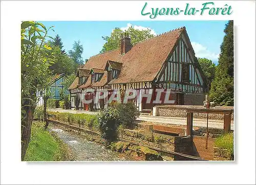 Moderne Karte Lyons la Foret La rue des troie Moulins