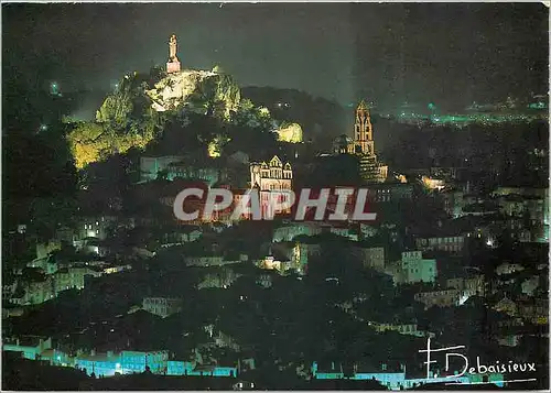 Cartes postales moderne Le Puy (Haute Loire) La cathedrale et N D de France sur le rocher Corneille la priere sembalit a