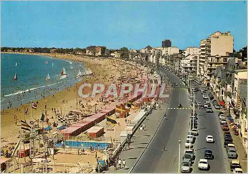 Moderne Karte La Cote d'Amour La Baule (Loire Atlantique) La plus belle plage d'Europe vue generale de la plag