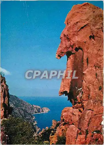 Moderne Karte Corse Ile de Beaute Paradis d'ete Piana Les calanche de Piana