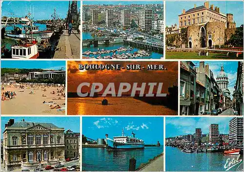 Cartes postales moderne La Cote d'Opale Boulogne sur Mer (Pas de Calais) Le port et la gare maritime le quai Gambetta