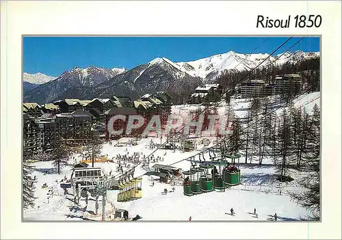 Cartes postales moderne Risoul (Hautes Alpes) alt 1850 2200 m le Front de neige