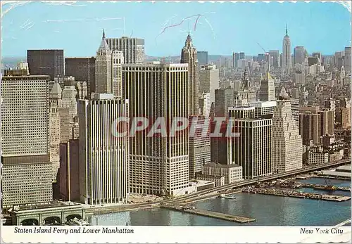 Moderne Karte Staten Island and Lower Manhattan New Yok City