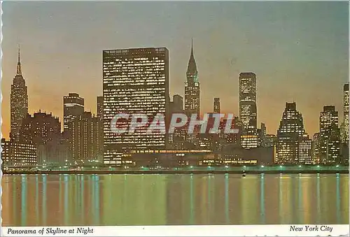 Cartes postales moderne New York City Panorama of Dkyline at Night