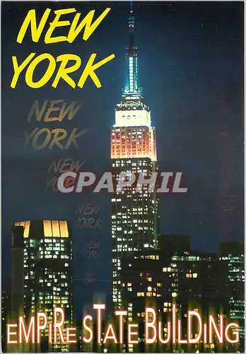 Cartes postales moderne New York The empire State Bulding at night