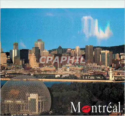 Moderne Karte Bonjour a la Montreal