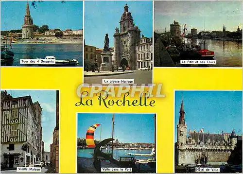 Moderne Karte La Rochelle (Chte Mme) Divers aspects
