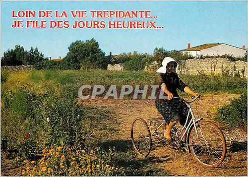 Cartes postales moderne Costumes charentais Velo Cycle