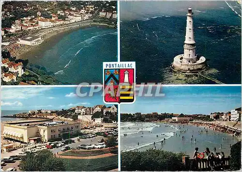 Cartes postales moderne Royan Pontaillac La Plage Le casino le Phare de Cordouan