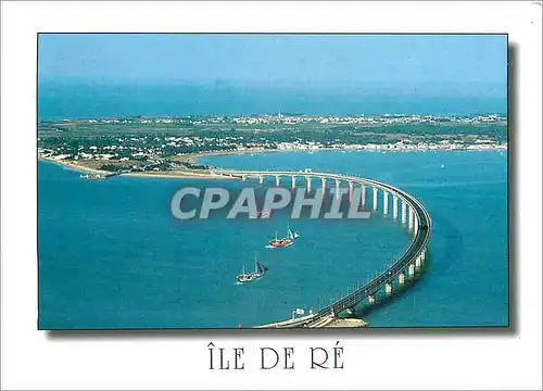 Moderne Karte Ile de Re (Chte Mme) La Cote Atlantique le pont construit en 1987 1988 sur 28 piles