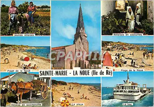 Cartes postales moderne Sainte Marie la Noue (Ch Mar) Jeunes retaises Plage de la noue Le Bac Bateau