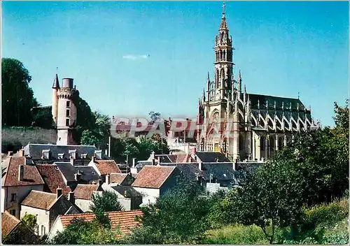 Moderne Karte Chateauneuf sur cher (Cher)l'Eglise (Gothique Flamboyant) le chateau