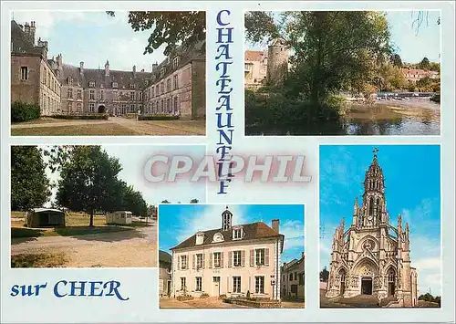 Cartes postales moderne  Chateauneuf sur Cher (Cher) La Mairie La Basilique N D des enfants